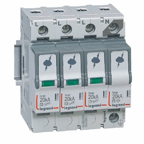 Катоден отводител T2 20KA 3P+N - Legrand SPD 412227