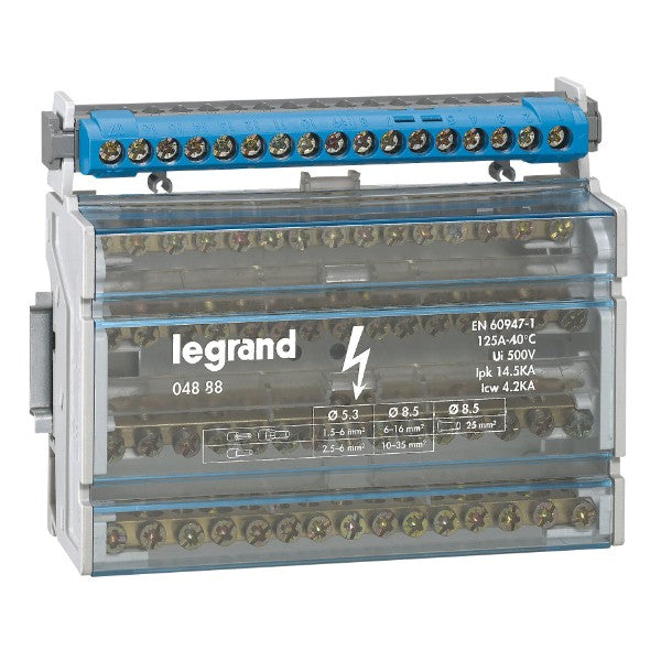 Клемен блок 16x16mm2 нула - Legrand Viking 4845