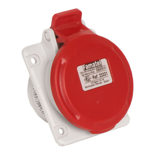 Контакт панелен монтаж наклонен 3P+E 16A 400V IP54 - Famatel SpeedPRO FR23330