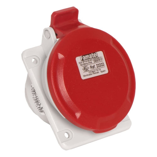 Контакт панелен монтаж наклонен 3P+E 32A 400V IP54 - Famatel SpeedP...