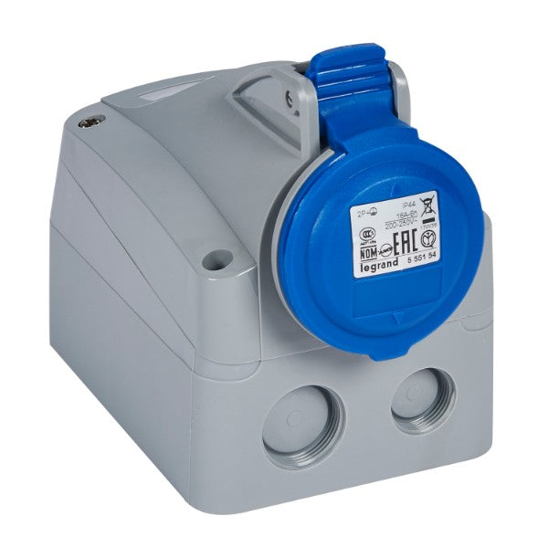 Контакт открит монтаж 2P+E 250V 16A IP44 - Legrand P17 Tempra Pro 5...