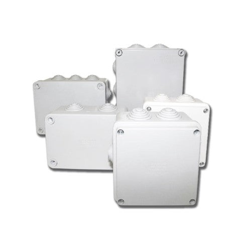 Разклонителна кутия открит монтаж 120x80 x50mm IP55 Сив капак с пла...