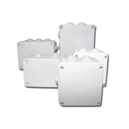 Разклонителна кутия открит монтаж 190x145 x70mm IP55 Сив капак с пл...