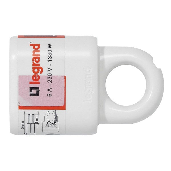 Щекер 2Р 6А с ринг Бял - Legrand Helium 50166
