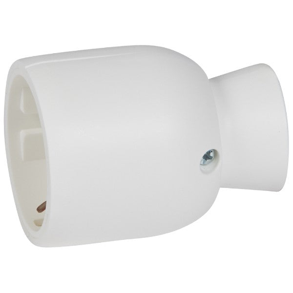Щекер 2P+E 16A с кабел назад Бял - Legrand Helium 50317