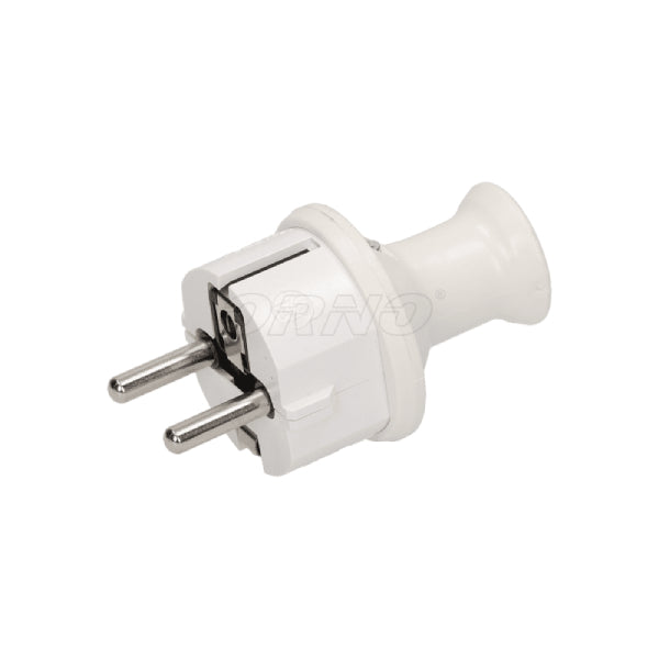 Щепсел 2P+E 16А с кабел назад IP44 Черен - ORNO 40H WT-40H/BIALY