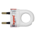 Щепсел 2Р 6А с ринг Бял - Legrand Helium 50162