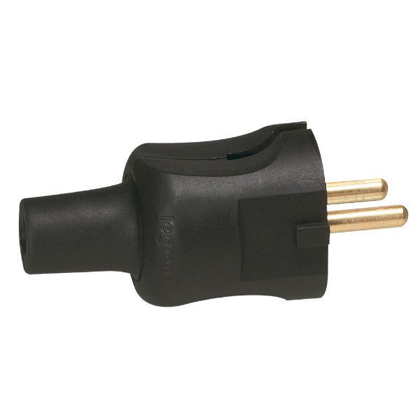 Щепсел 2P 16A с кабел назад IP44 Черен - Legrand Helium 50451