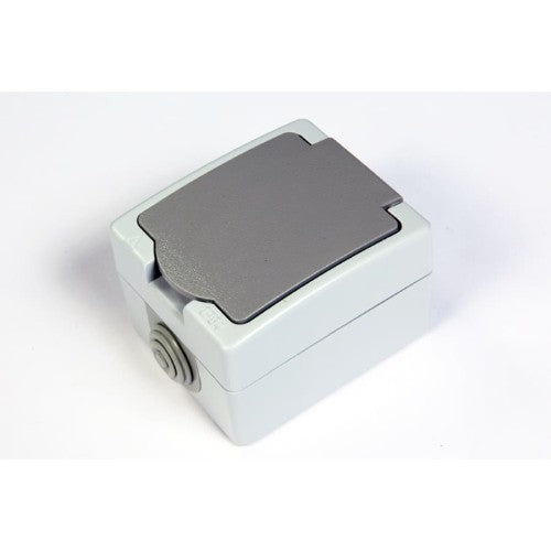 Контакт шуко 2P+E IP54 Сив - Courbi Surface CR32-20012-003