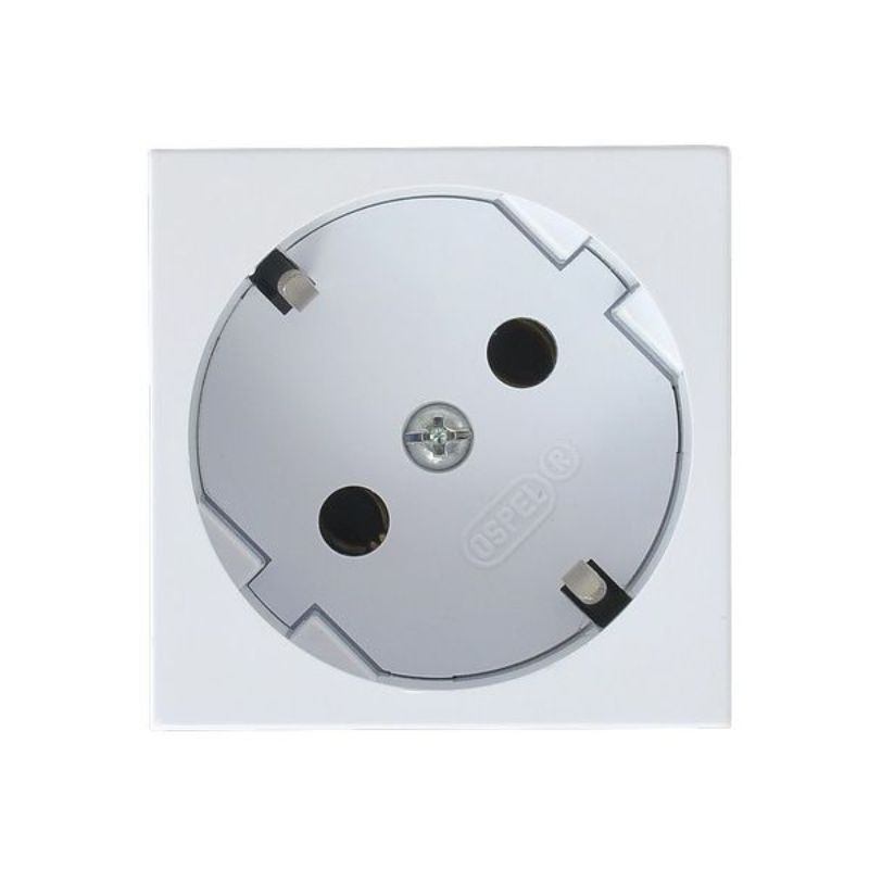 Контакт шуко 2P+E 45° 2М Бял - OSPEL OSPEL 45 GK-1S/46