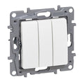 Ключ троен 10A  Бял - Legrand Niloe 764503