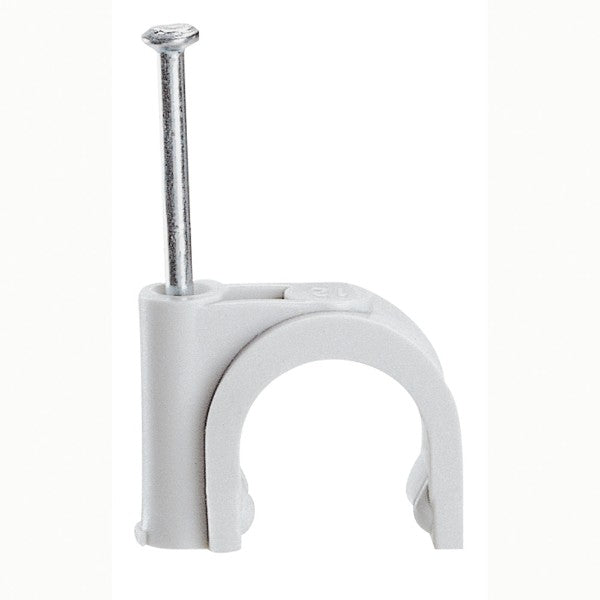 Скоба за кабел, Ф 9mm, с пирон - Legrand Fixfor 31528