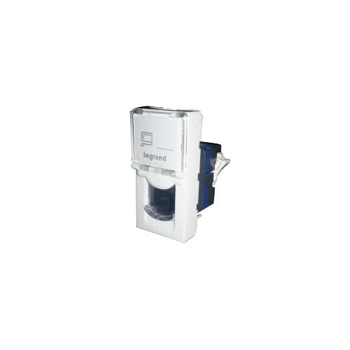 Розетка 1xRJ45 Cat. 5e FTP 1М Бял - Legrand Mosaic 45 76552