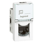 Розетка 1xRJ45 Cat. 6 UTP 1М Бял - Legrand Mosaic 45 76561
