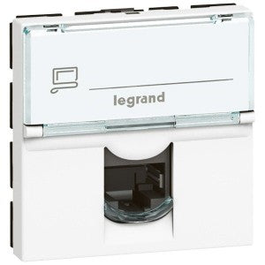 Розетка 1xRJ45 Cat. 5e UTP 2М Бял - Legrand Mosaic 45 76554