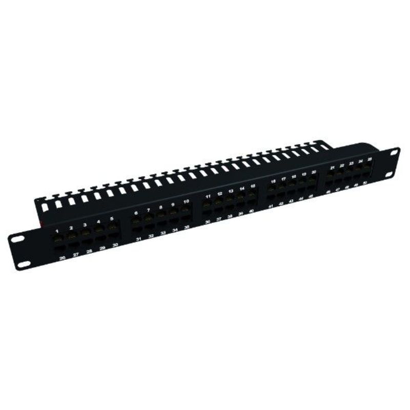Панел 19" 1U 50XRJ45 C3 UTP, зареден - MMC PANISDNx MPANISDN50N