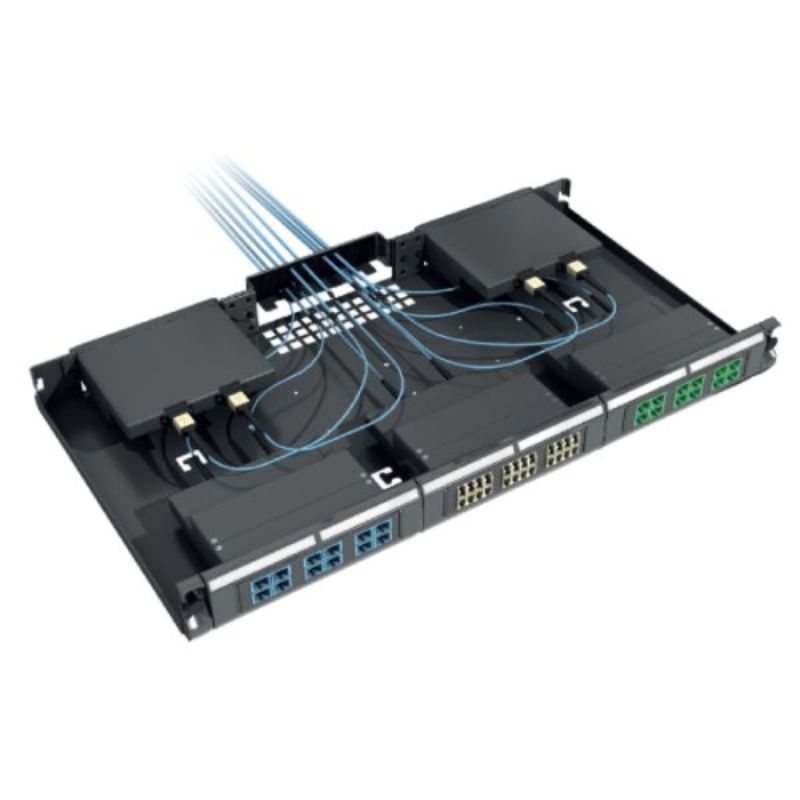 Панел 19" 1U модулен, празен - MMC CHx MCH1U