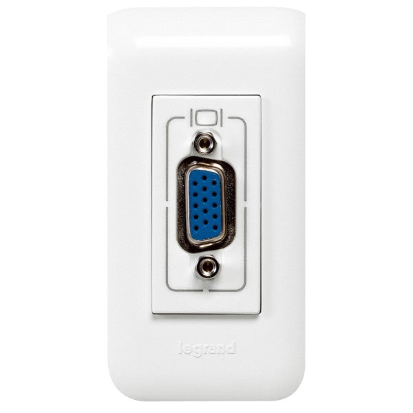 Розетка HD15 (VGA) с кабел 1M Бял - Legrand Mosaic 45 78777