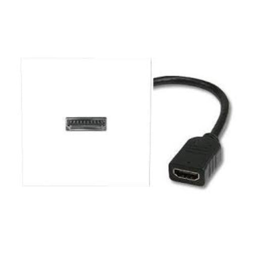 Розетка HDMI Aс кабел 2M Бял - MMC S2CEB 45 AMHDMI2020