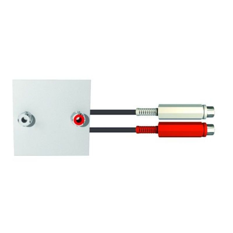 Розетка 2XRCA с кабел M45 2M Бял - MMC S2CEB 45 AM2R2020N
