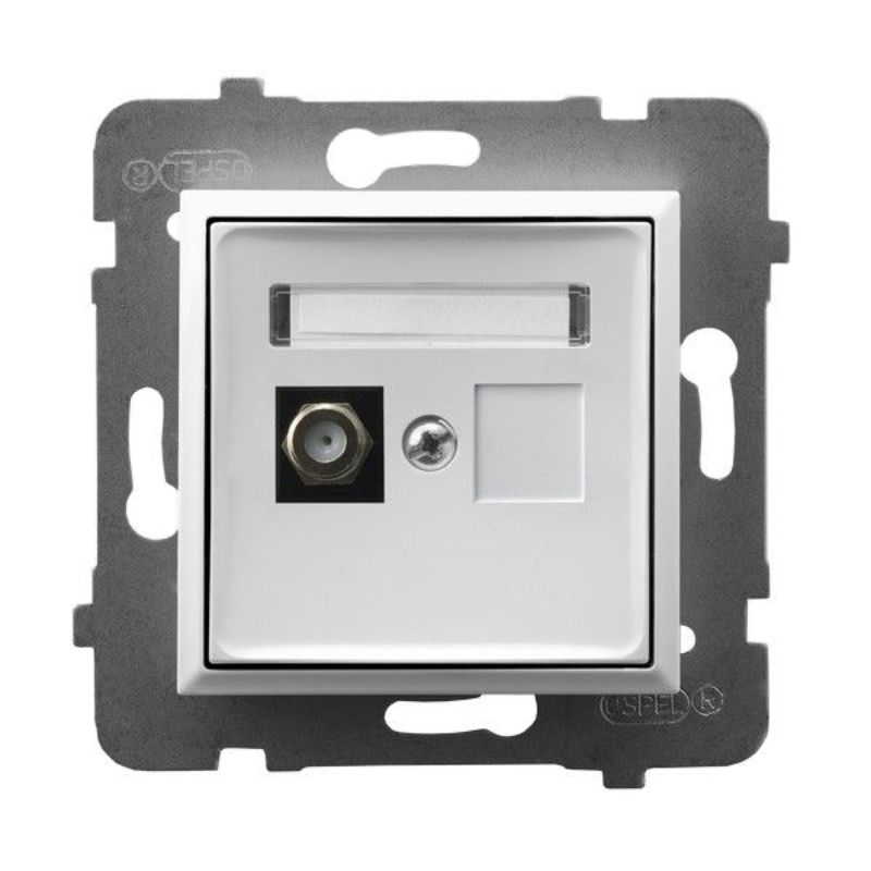 Розетка TV F конектор Бял - OSPEL Aria GPA-1UF/m/00