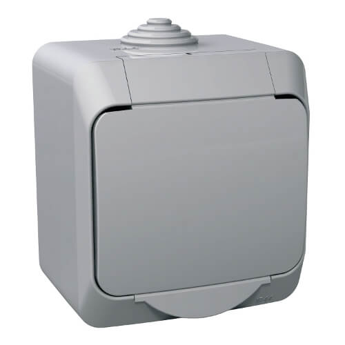 Еднополюсен ключ IP44 Сив - SCHNEIDER ELECTRIC Cedar Plus WDE000610