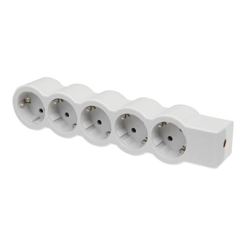 Разклонител 5x 2P+E Шуко, без кабел, цвят Бял - Legrand Standart 69...