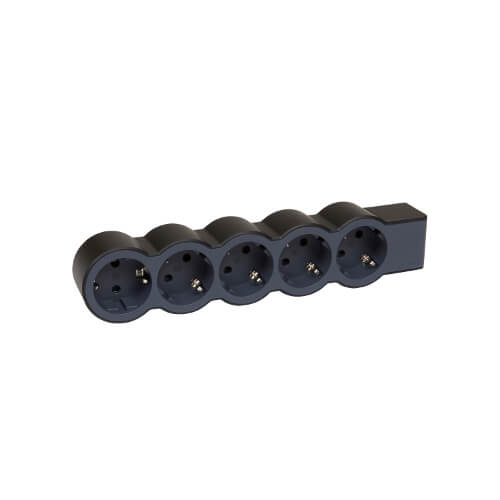 Разклонител 5x 2P+E Шуко, без кабел, цвят Черен - Legrand Standart 694578