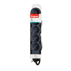Разклонител 5x 2P+E Шуко, с кабел 1.5m, цвят Черен - Legrand Standart 694556