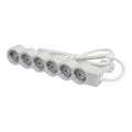 Разклонител 6x 2P+E Шуко, с кабел 3m, цвят Бял - Legrand Standart 694565