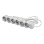 Разклонител 6x 2P+E Шуко, с кабел 3m, цвят Бял - Legrand Standart 694565