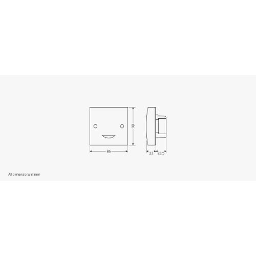 MW датчик за присъствие за вграждане в стена/таван, IP65, ON/OFF, програмируем - CP Electronics MWS1A-C-IP-PRM CP320001