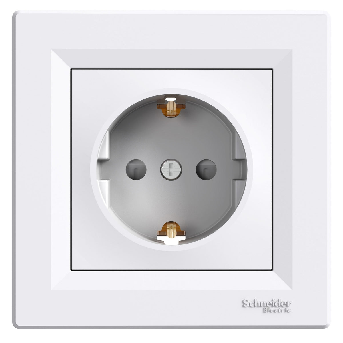 Контакт Шуко с детска защита 16A Бял - SCHNEIDER ELECTRIC Asfora EP...