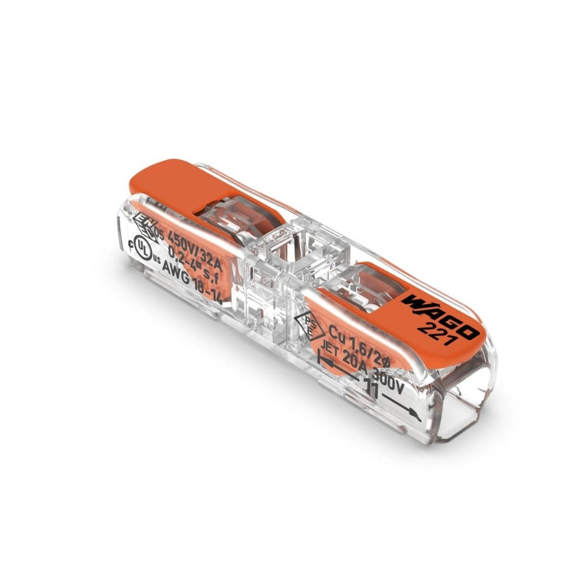 Бърза връзка Inline, за всички видове проводници от 0,2 до 4 mm²...