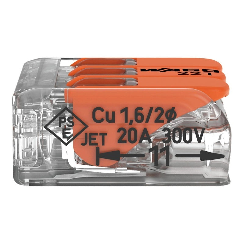 Бърза връзка Compact, за всички видове проводници от 0,2 до 4 mm²...