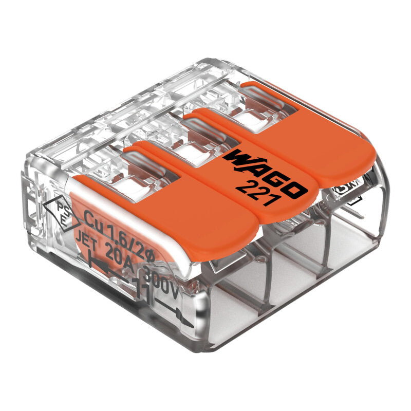 Бърза връзка Compact, за всички видове проводници от 0,2 до 4 mm²...