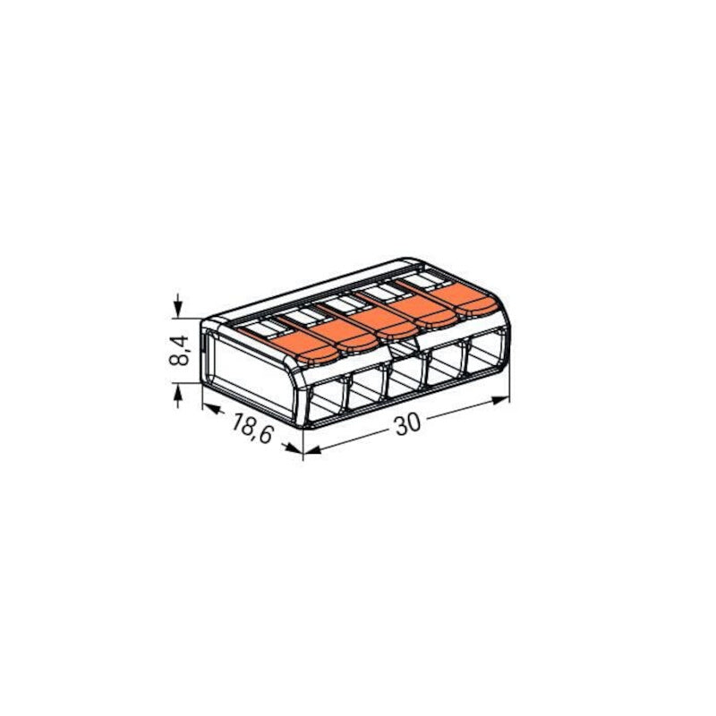 Бърза връзка Compact, за всички видове проводници от 0,2 до 4 mm²...