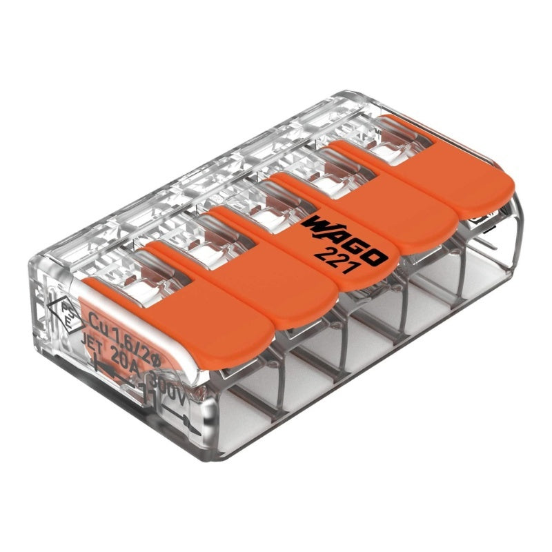 Бърза връзка Compact, за всички видове проводници от 0,2 до 4 mm²...