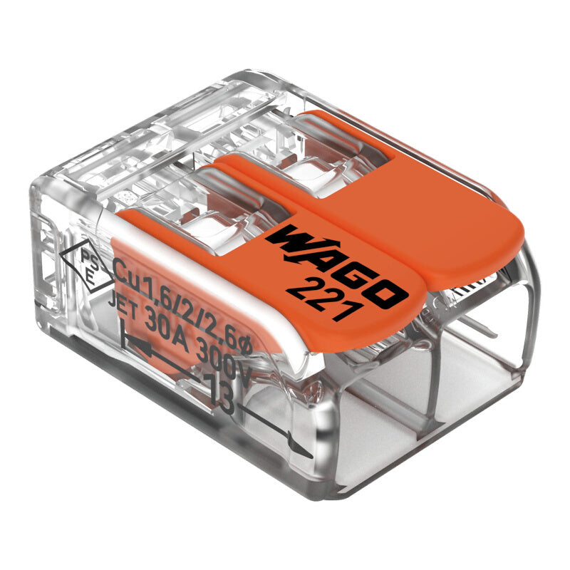 Бърза връзка Compact, за всички видове проводници от 0,5 до 6 mm²...