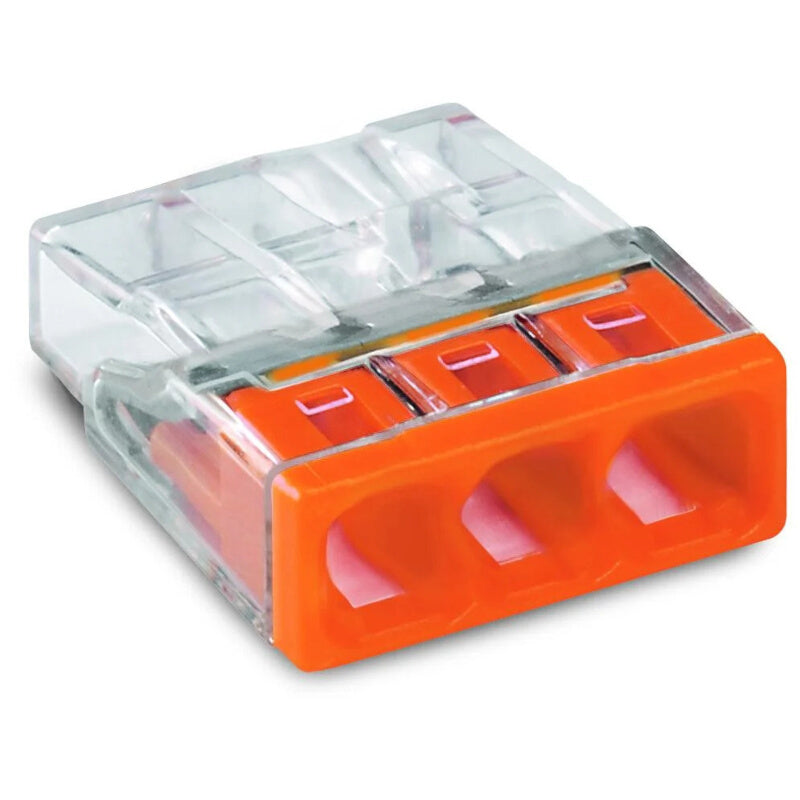 Бърза връзка Compact, за твърд проводник от 0,5 до 2,5 mm² - 3-ка...