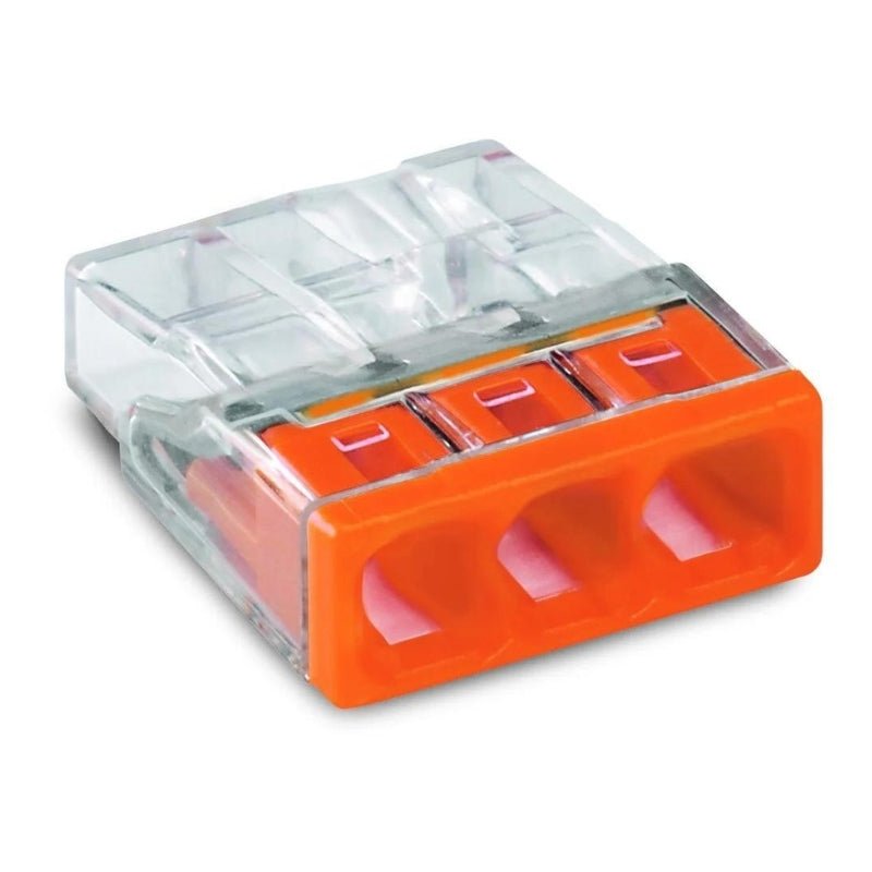 Бърза връзка Compact, за твърд проводник от 0,5 до 2,5 mm² - 3-ка...