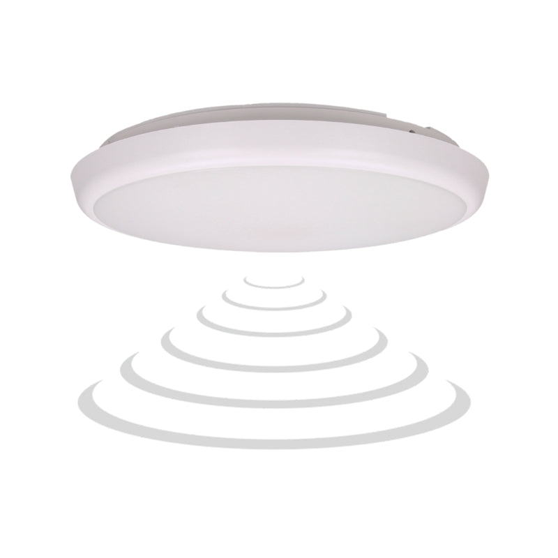 LED плафон CERS 22W + MW датчик, 2000lm, 4000K, IP65, Ф300x40mm - ORNO CERS LED with MW sensor, LED 22W, 2000lm, IP65, 4000K, PC AD-PL-6091WLPMM4