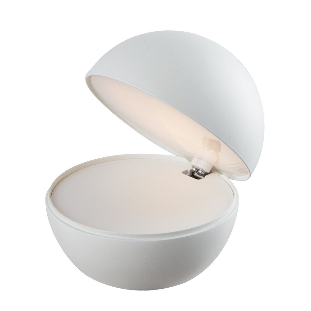 Настолна преносима и презареждаща се LED лампа, 3000K, 2.2W, 150lm, IP20, CRI>80, 2x2200mAh с литиеви батерии, ø12 x 10.8cm, цвят бял - VK LED VK/03248/W/W 61171-258694