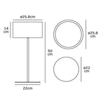 Настолна преносима и презареждаща се LED лампа 3x2200mA с литиеви батерии, 4.5W, 3000K, 393lm, CRI>84, IP54, ø25.8x50cm, цвят бял - VK LED VK/03212/W/W 61171-248694