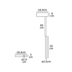 Висящ осветител, за монтаж на магнитна шина 3W 92lm 4000K 15°, CRI>90 - VK LED VK/04210TR/C/PE/B 71164-050721