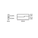 Линеен модул-насочваем, за монтаж на магнитна шина 18W 1160lm 3000K 24°, CRI>90, дължина 22cm - VK LED VK/04367/B/12  71164-099721