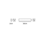 Линеен модул-опалов разсейвател, за монтаж на магнитна шина 9W 1343lm 3000K 110°, CRI>90, дължина 30cm - VK LED VK/04368/B/9 71164-100721