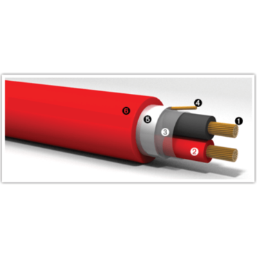 Кабел 2х1.00/S червен 0.4kV - 100м - Bericacavi DLP B38E02100S
