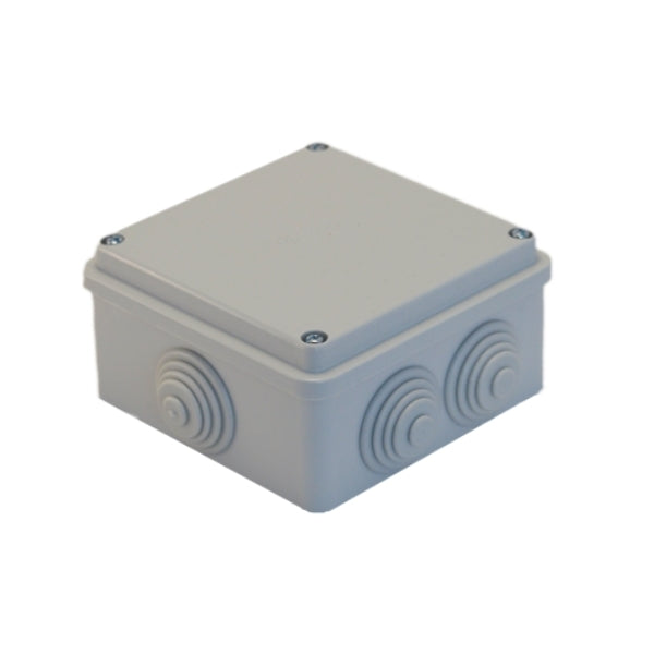 Разклонителна кутия открит монтаж 100x100 x50mm IP55 Сив капак с ме...