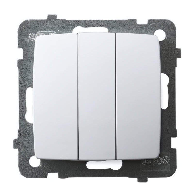 Троен ключ 10А Бял - OSPEL Karo LP-13S/m/00